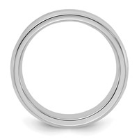 Sterling Silver Rhodium-plated 5mm Bevel Edge Band view 2