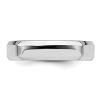 Sterling Silver Rhodium-plated 5mm Bevel Edge Band view 4