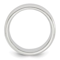 Sterling Silver 6mm Beveled Edge Band view 2