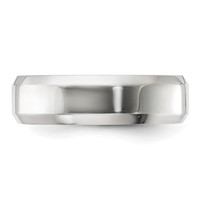 Sterling Silver 6mm Beveled Edge Band view 3