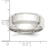 Sterling Silver 7mm Beveled Edge Band - Size 5 view 3