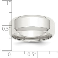 Sterling Silver 8mm Beveled Edge Band view 3