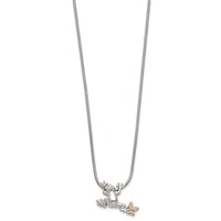 Landstrom's Mt. Rushmore Black Hills Sterling Silver 12K Gold Accents Frog Slide Lobster Clasp Necklace, 20" view 2