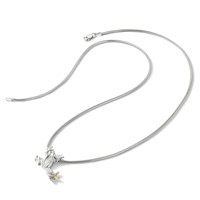 Landstrom's Mt. Rushmore Black Hills Sterling Silver 12K Gold Accents Frog Slide Lobster Clasp Necklace, 20" view 5
