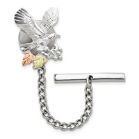 Landstrom's Mt. Rushmore Black Hills Sterling Silver 12K Gold Accents Eagle Pin Tie Tac view 1