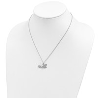 Landstrom's Mt. Rushmore Black Hills Sterling Silver 12K Gold Accents Believe Butterfly Spring Ring Clasp Necklace, 18" view 3