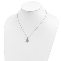 Landstrom's Mt. Rushmore Black Hills Sterling Silver 12K Gold Accents Snowflake Spring Ring Clasp Necklace, 18" view 3