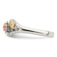 Landstrom's Mt. Rushmore Black Hills Sterling Silver 12K Gold Accents Rose Ring view 3
