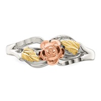 Landstrom's Mt. Rushmore Black Hills Sterling Silver 12K Gold Accents Rose Ring view 5