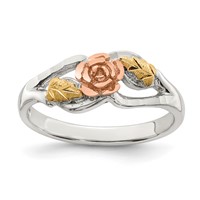 Landstrom's Mt. Rushmore Black Hills Sterling Silver 12K Gold Accents Rose Ring view 1