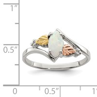 Landstrom's Mt. Rushmore Black Hills Sterling Silver 12K Gold Accents Lab Created Opal Ring view 4