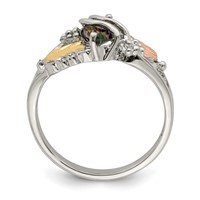 Landstrom's Mt. Rushmore Black Hills Sterling Silver 12K Gold Accents Mystic Fire Topaz Ring view 2
