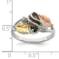 Landstrom's Mt. Rushmore Black Hills Sterling Silver 12K Gold Accents Mystic Fire Topaz Ring view 4