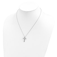 Landstrom's Mt. Rushmore Black Hills Sterling Silver 12K Gold Accents Cross Spring Ring Clasp Necklace, 18" view 3