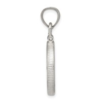 Wideband Distinguished Coin Jewelry Sterling Silver Polished 19.1 X 1.5mm $0.01 Screw Top Coin Bezel Pendant view 2