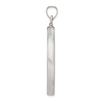 Wideband Distinguished Coin Jewelry Sterling Silver Polished 38.2 X 2.8mm Screw Top Coin Bezel Pendant view 2