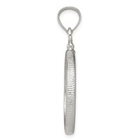 Wideband Distinguished Coin Jewelry Sterling Silver Polished 24.1 X 1.7mm $0.25 Screw Top Coin Bezel Pendant view 2