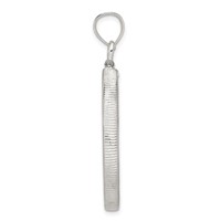 Wideband Distinguished Coin Jewelry Sterling Silver Polished 30.5 X 2.1mm $0.50 Screw Top Coin Bezel Pendant view 2