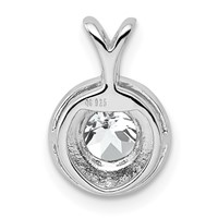 Sterling Silver Rhodium-plated Diamond & White Topaz Pendant view 3