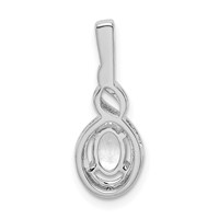 Sterling Silver Rhodium-plated White Topaz & Diam. Pendant view 4