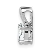 Sterling Silver Rhodium-plated White Topaz Pendant view 2