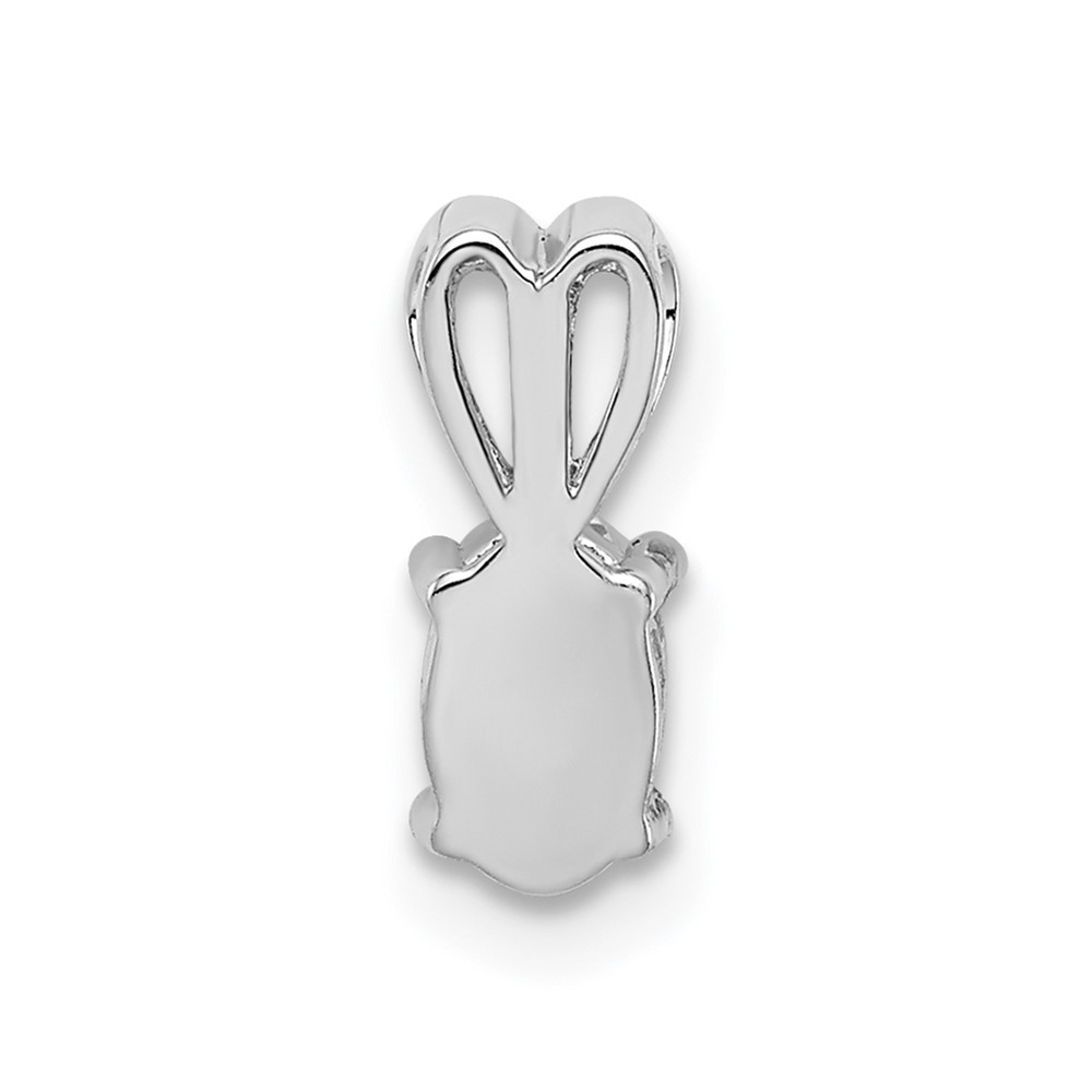 Sterling Silver Rhodium-plated White Topaz Pendant (QBPD20APR)