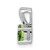 Sterling Silver Rhodium-plated Peridot Pendant view 2
