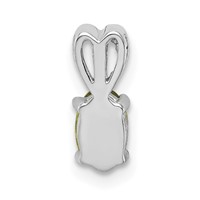 Sterling Silver Rhodium-plated Peridot Pendant view 4