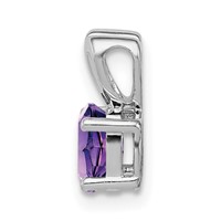 Sterling Silver Rhodium-plated Amethyst Pendant view 2