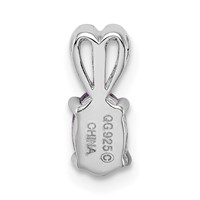 Sterling Silver Rhodium-plated Amethyst Pendant view 4
