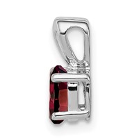 Sterling Silver Rhodium-plated Garnet Pendant view 2