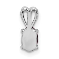 Sterling Silver Rhodium-plated Created Ruby Pendant view 4
