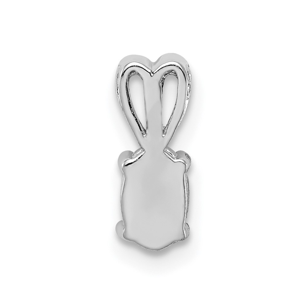 Sterling Silver Rhodium-plated Aquamarine Pendant (QBPD20MAR)