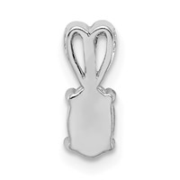 Sterling Silver Rhodium-plated Aquamarine Pendant view 4