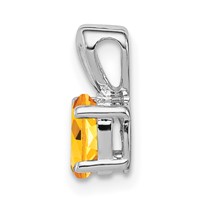 Sterling Silver Rhodium-plated Citrine Pendant view 2