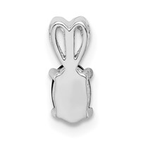 Sterling Silver Rhodium-plated Created Sapphire Pendant view 4