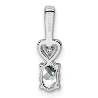 Sterling Silver Rhodium-plated White Topaz & Diam. Pendant view 4