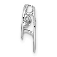 Sterling Silver Rhodium CZ Birthstone Vibrant Chain Slide view 2
