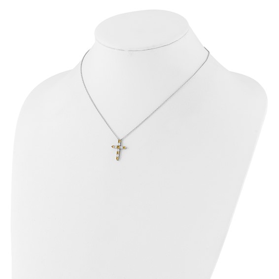 Birthstone Cross 16in w/2in ext Necklaces