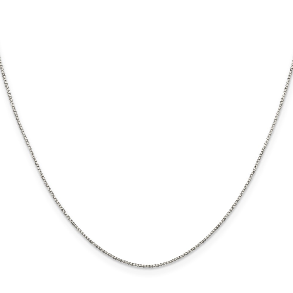 Sterling Silver .8mm 8 Sided Diamond-cut Box Chain (QBR015-18)