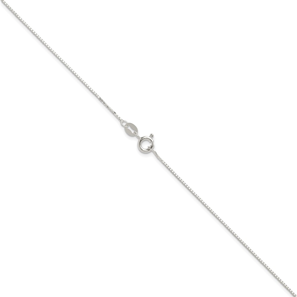 Sterling Silver .8mm 8 Sided Diamond-cut Box Chain (QBR015-18)