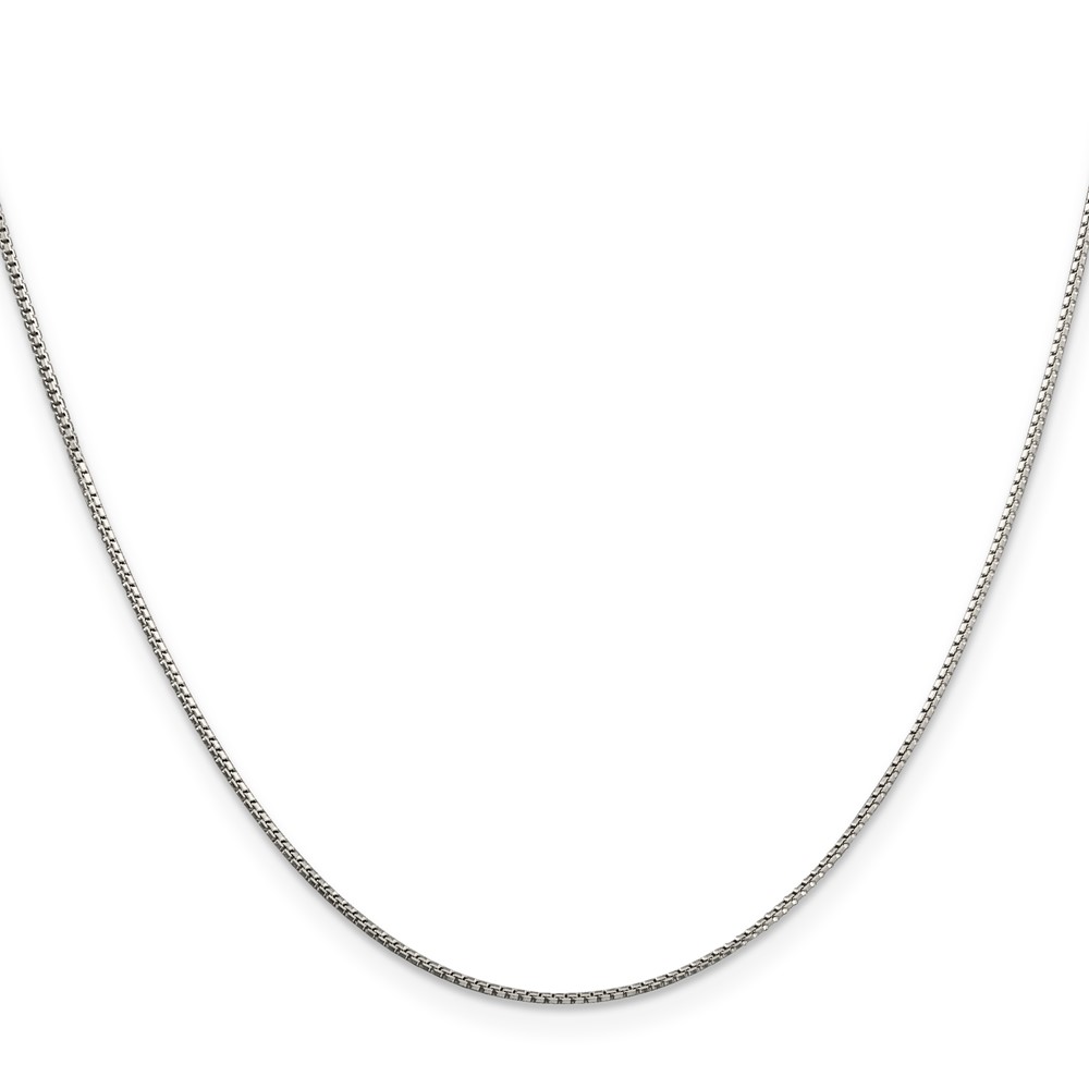 Sterling Silver 1mm 8 Sided Diamond-cut Box Chain (QBR019-30)