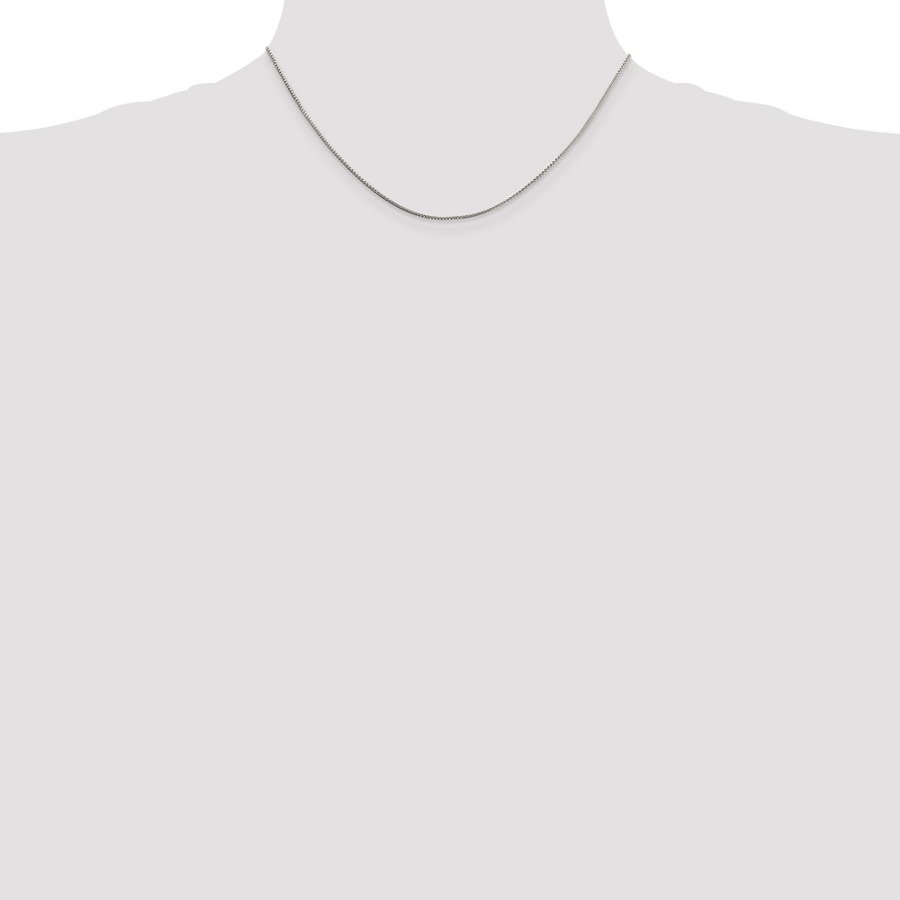 Sterling Silver 1mm 8 Sided Diamond-cut Box Chain (QBR019-16)