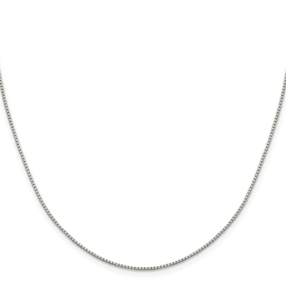 Sterling Silver 1.15mm 8 Sided Diamond-cut Box Chain (QBR022-28)