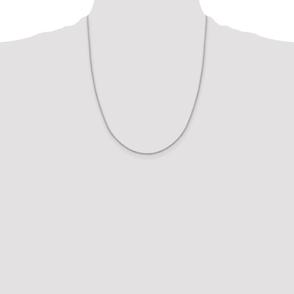 Sterling Silver 1.15mm 8 Sided Diamond-cut Box Chain (QBR022-22)