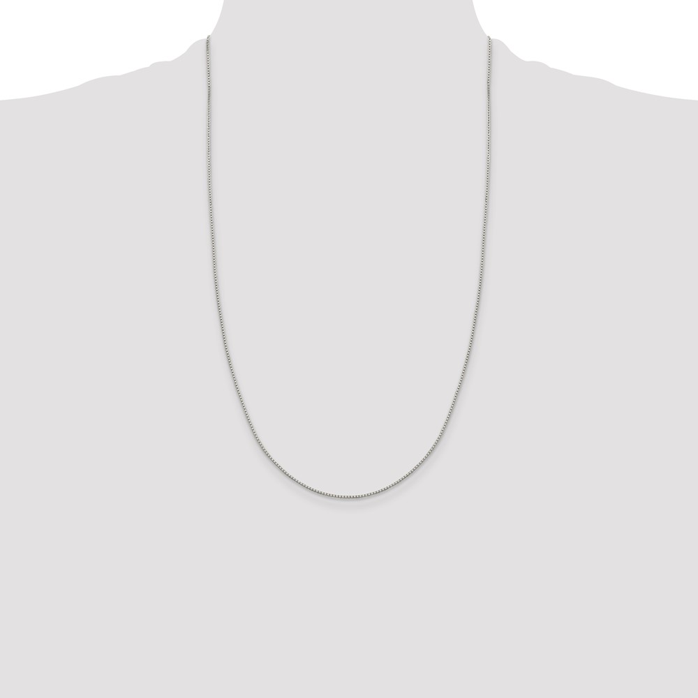 Sterling Silver 1.15mm 8 Sided Diamond-cut Box Chain (QBR022-26)