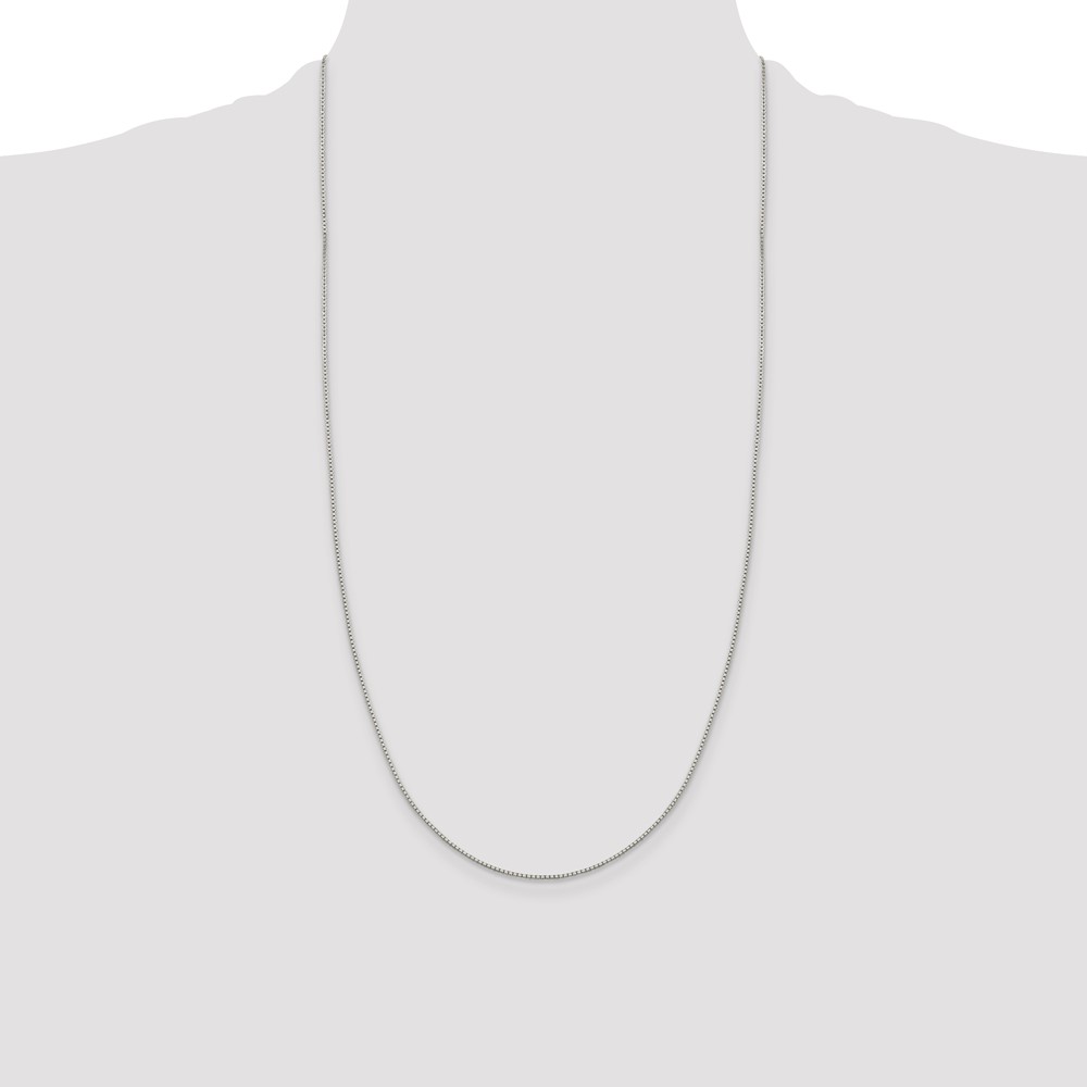 Sterling Silver 1.15mm 8 Sided Diamond-cut Box Chain (QBR022-28)