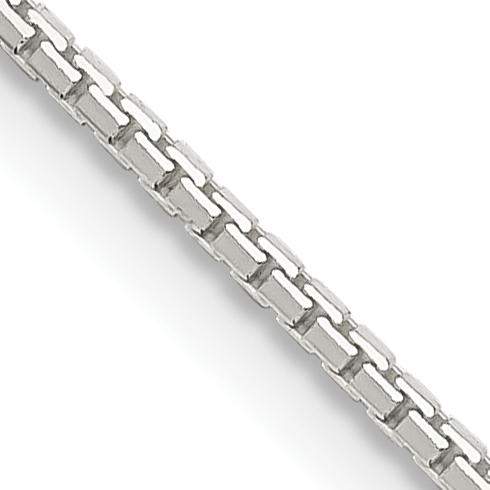 Sterling Silver 1.15mm 8 Sided Diamond-cut Box Chain (QBR022-20)