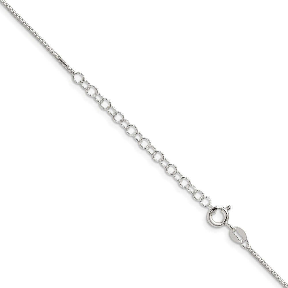 Sterling Silver 1.15mm 8 Sided Diamond-cut Box Chain w/2in ext. (QBR022E-18)