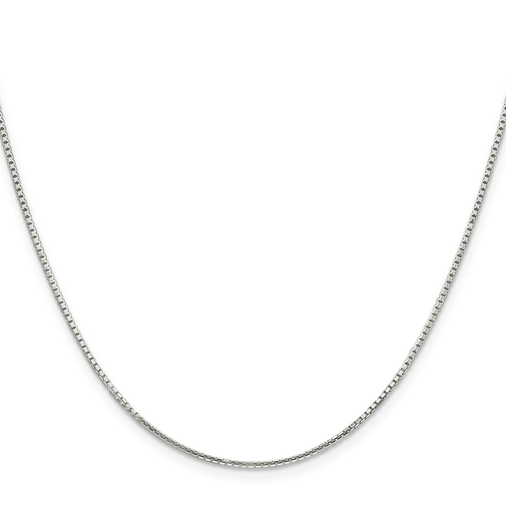 Sterling Silver 1.25mm 8 Sided Diamond-cut Box Chain (QBR024-36)
